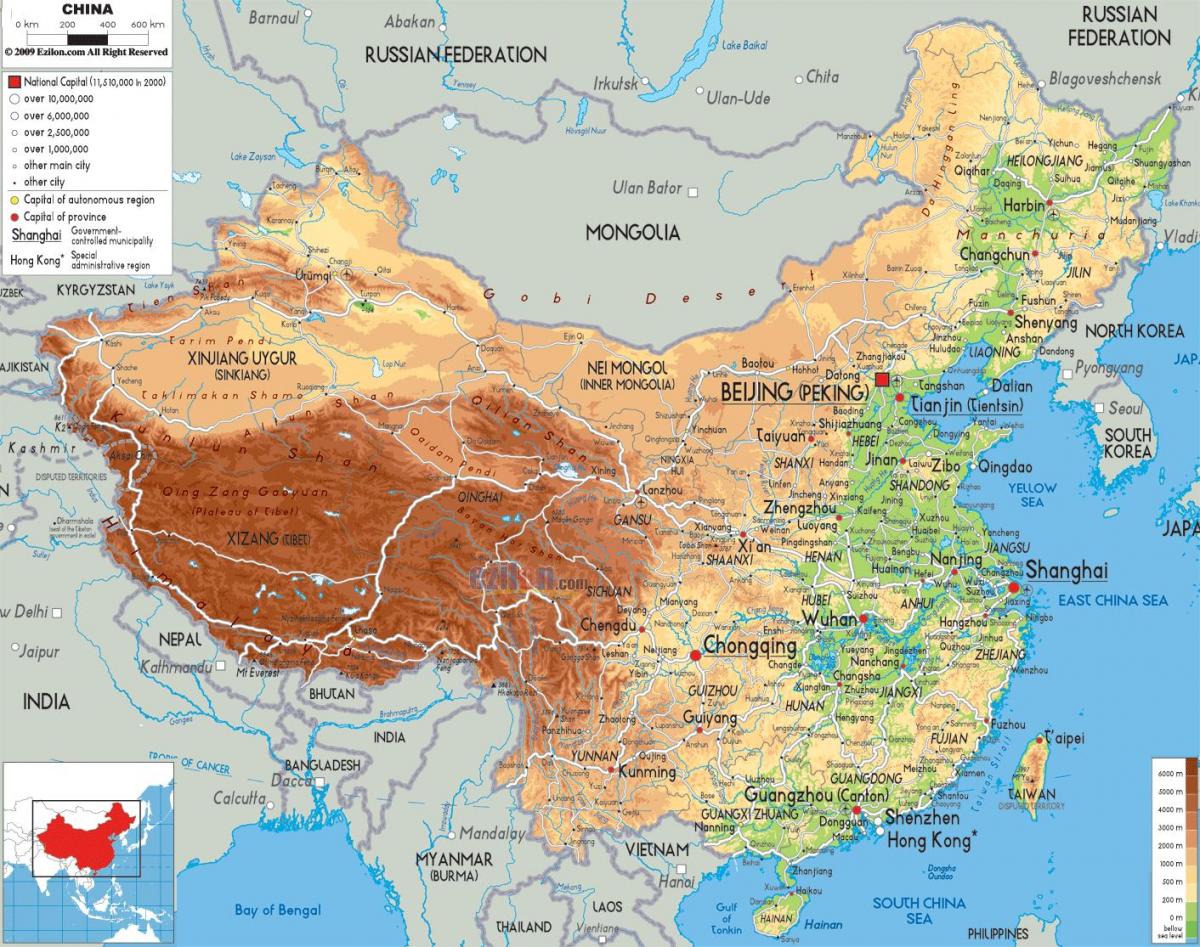χάρτης της Κίνας