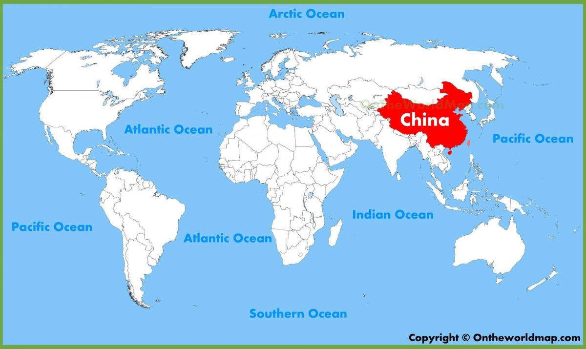 Κίνα σε έναν παγκόσμιο χάρτη