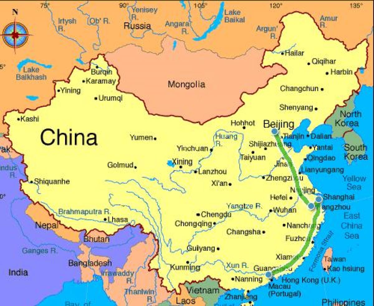 Κίνα ηπειρωτική χώρα χάρτης