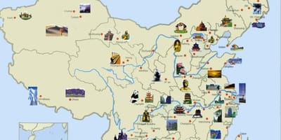 Τουριστικό χάρτη της Κίνας