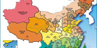 Χάρτης της Κίνας επαρχίες