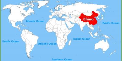 Κίνα σε έναν παγκόσμιο χάρτη