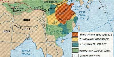 Αρχαία Κίνα γεωγραφία χάρτης
