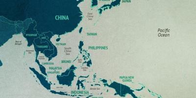 Η κίνα στη θάλασσα της νότιας Κίνας χάρτης
