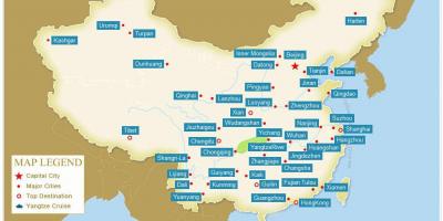 Κίνα χάρτη με τις πόλεις