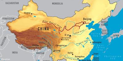 Ένα χάρτη της Κίνας
